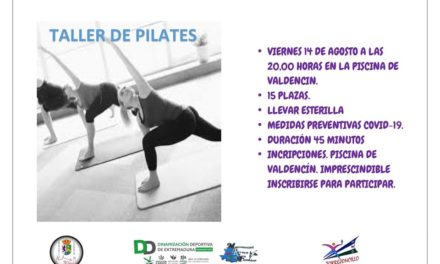 TALLER DE PILATES ESTE VIERNES EN VALDENCÍN