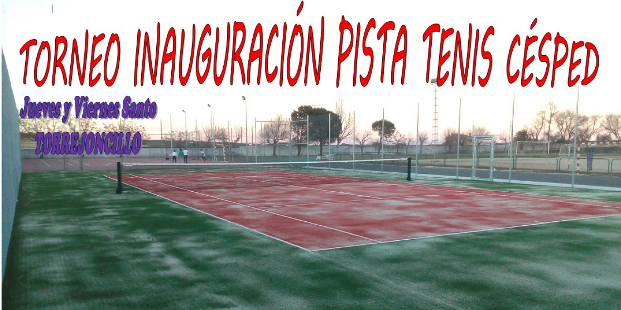 Estreno de la pista de tenis artificial