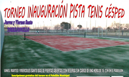 Estreno de la pista de tenis artificial