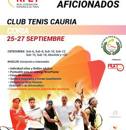 Torrejoncillanos en el pódium del  IV Torneo de Tenis Aficionado en Coria