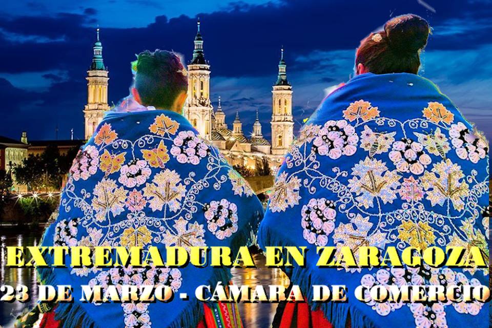 El traje típico de Torrejoncillo en el 45º aniversario de la fundación del  Hogar Extremeño de Zaragoza