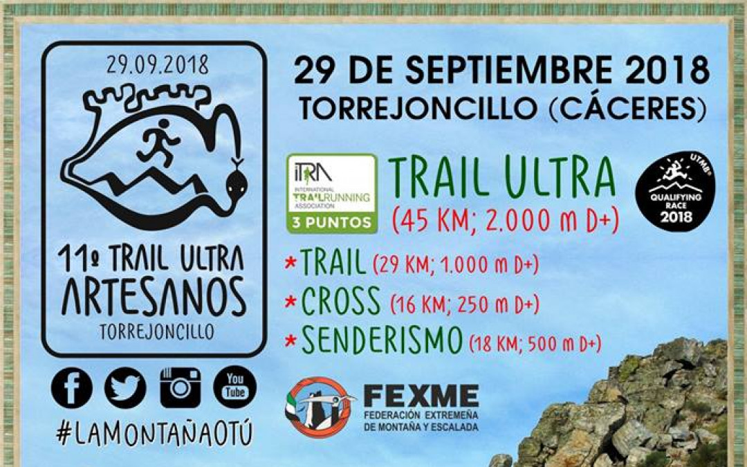 Llega el XI Trail Ultra Artesanos el próximo sábado 29 de Septiembre