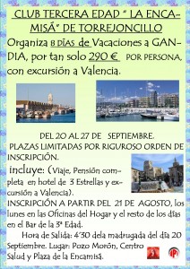 Vacaciones a Gandia