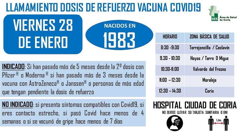 LLAMAMIENTO DOSIS DE REFUERZO VACUNA COVID-19