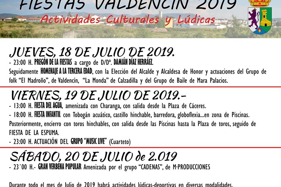 Fiestas de Valdencin 2019