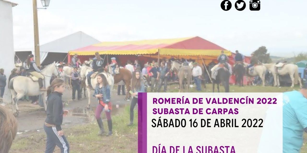 SUBASTA CARPAS ROMERÍA DE VALDENCÍN 2022