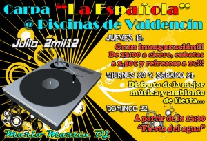 Carpa «La Española» estará presente en las Fiestas de Valdencín 2012