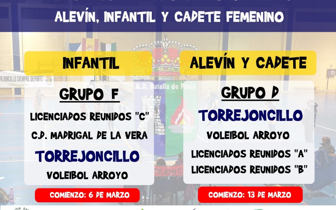 NUEVOS GRUPOS Y COMIENZO DEL CAMPEONATO DE EXTREMADURA JUDEX DE VOLEIBOL