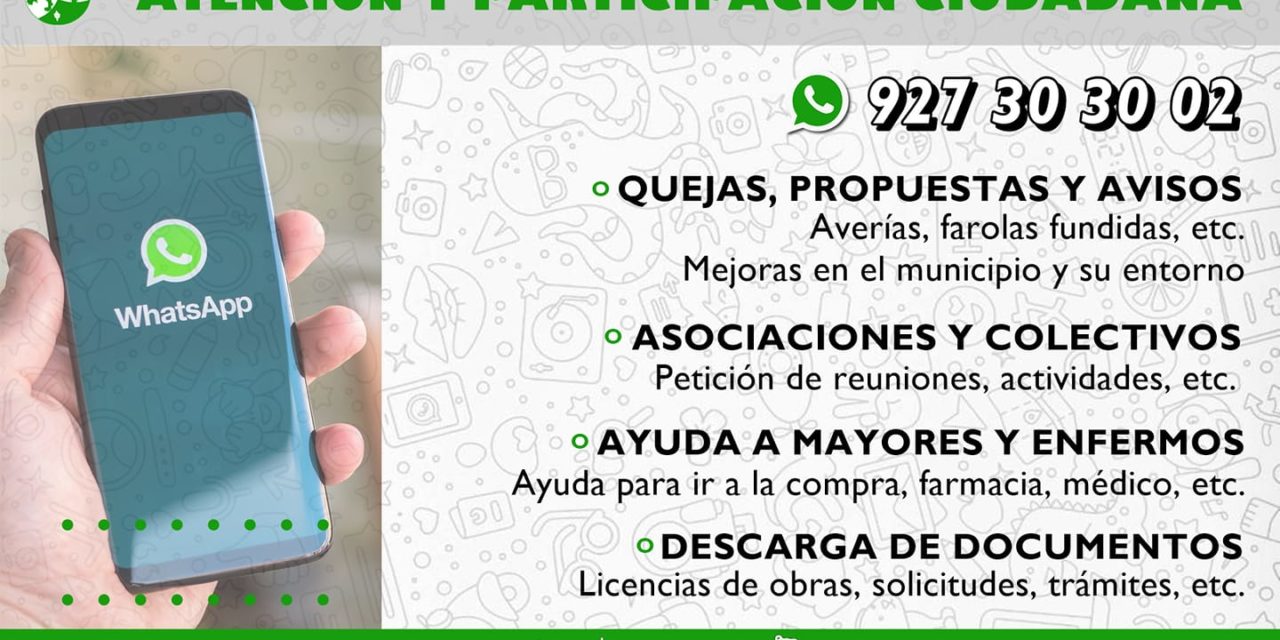 NUEVO SERVICIO WHATSAPP DEL AYUNTAMIENTO PARA LA CIUDADANÍA