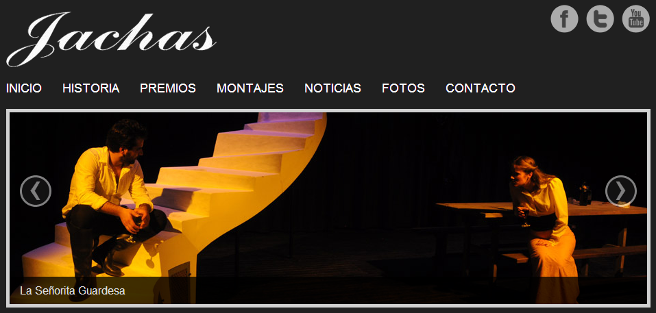 Inicio de la web oficial de Jachas Teatro. Pincha en la imagen para acceder a ella - JACHAS TEATRO