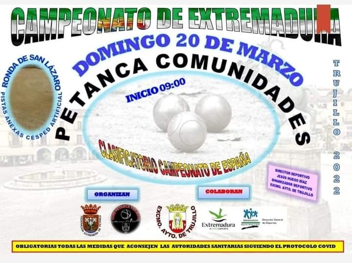 Dos Torrejoncillanos en el Campeonato de Extremadura de Petanca