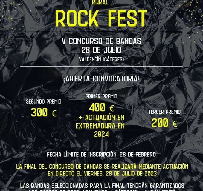 V CONCURSO DE BANDAS BELLOTA ROCK FEST