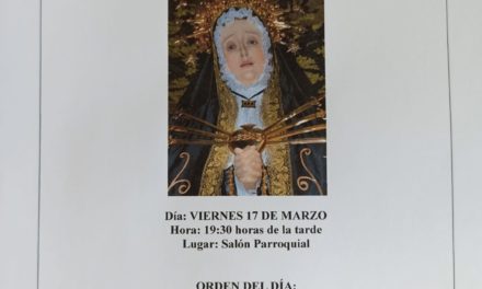 Asamblea Cofradía Virgen de los dolores de Torrejoncillo