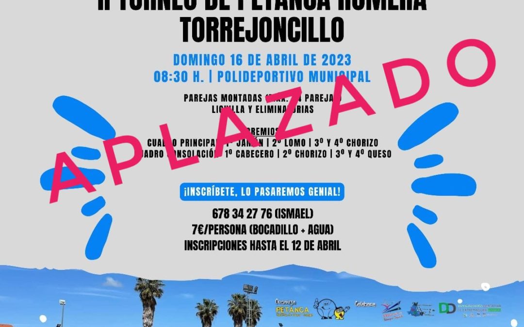 Aplazado II Torneo de Petanca Romería Torrejoncillo