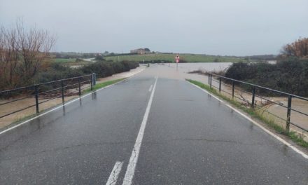 Cortada la Carretera de Valdencin por las intensas lluvias