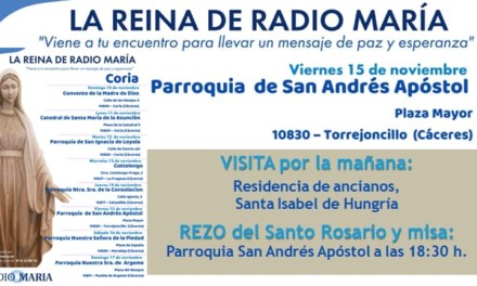 La Virgen Peregrina de radio María visita Torrejoncillo