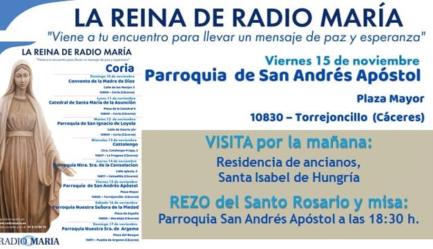 La Virgen Peregrina de radio María visita Torrejoncillo