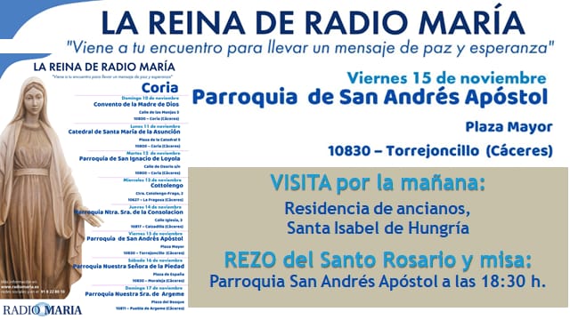 La Virgen Peregrina de radio María visita Torrejoncillo