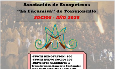 Socios y Colaboradores 2025 de la Asociación de Escopeteros de la Encamisá de Torrejoncillo