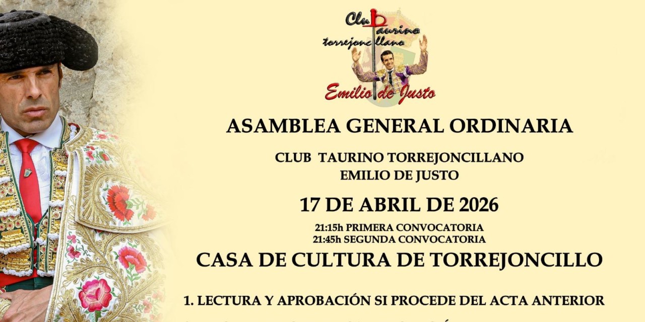 Asamblea General Ordinario Club Taurino Emilio de Justo