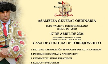 Asamblea General Ordinario Club Taurino Emilio de Justo