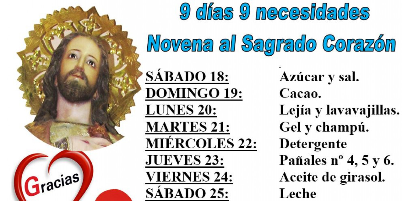 Novena al Sagrado Corazón: Nueve días, nueve necesidades.