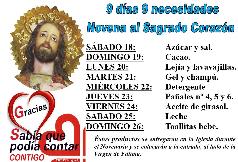 Novena al Sagrado Corazón: Nueve días, nueve necesidades.