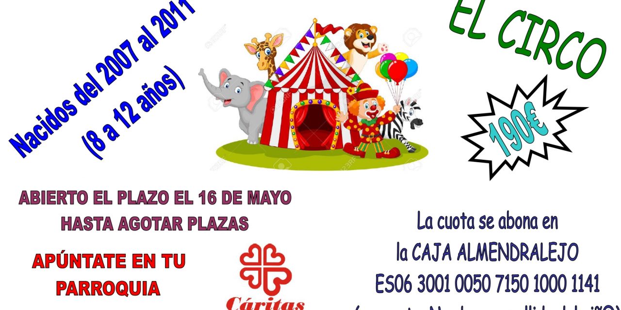 Abierto el plazo de las actividades campamentales del arciprestazgo de Caritas de Coria.