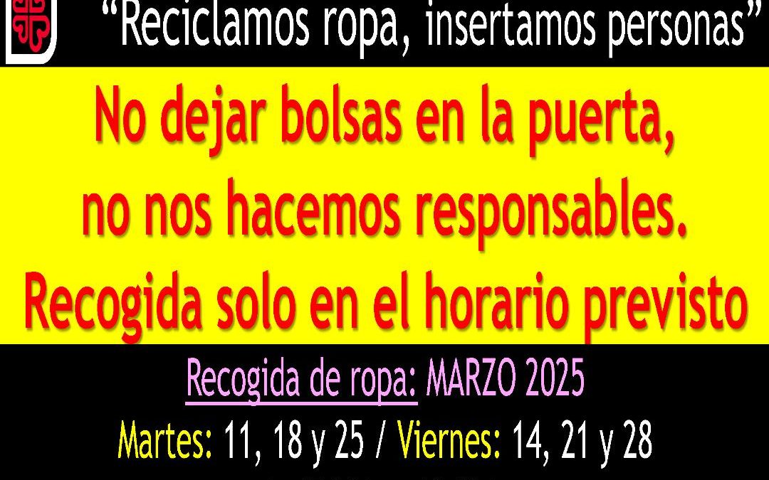 Caritas parroquiales de Torrejoncillo recoge ropa para el proyecto remudarte