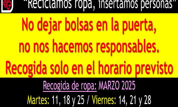 Caritas parroquiales de Torrejoncillo recoge ropa para el proyecto remudarte