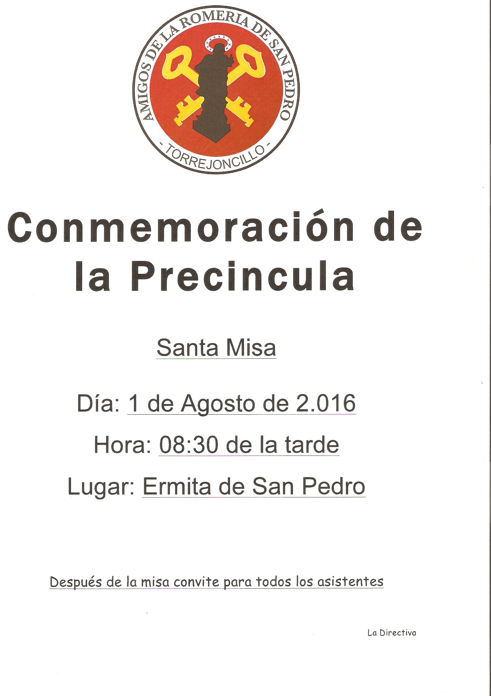 Conmemoración de la Precincula