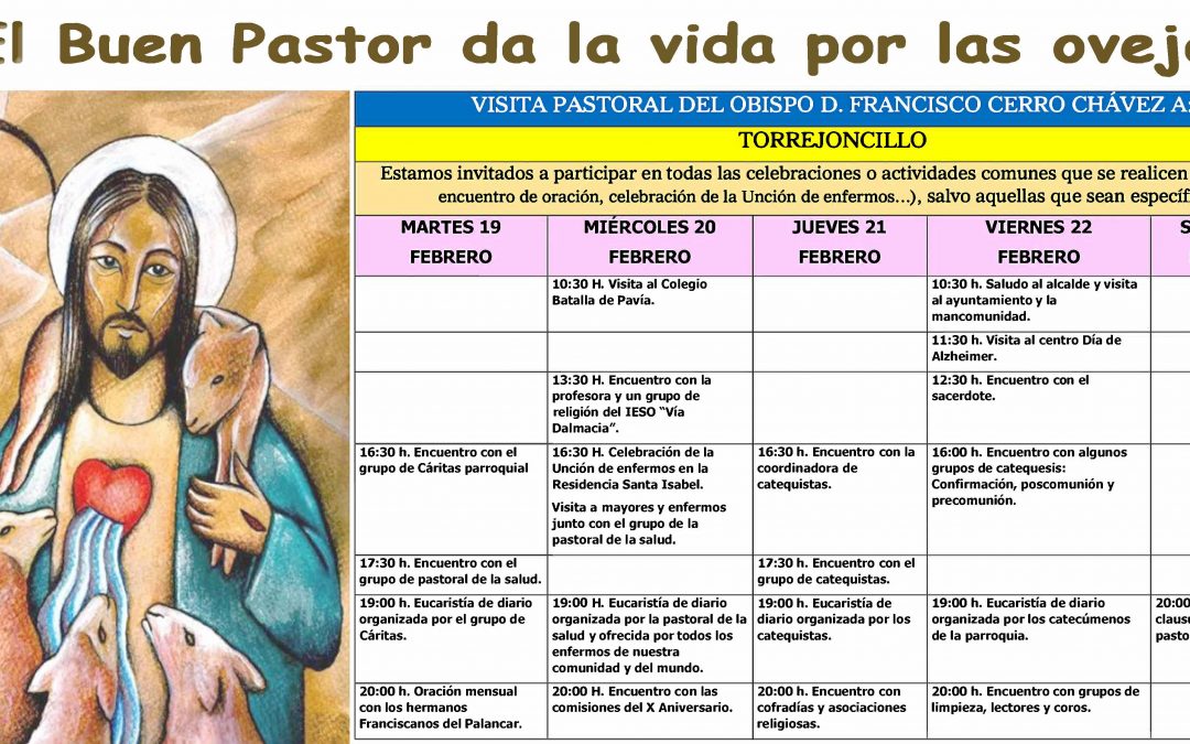 Visita Pastoral del Obispo D. Francisco Cerro a Torrejoncillo