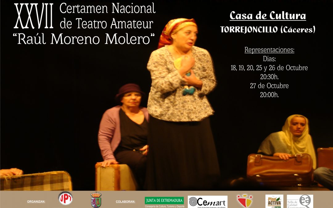 Comienza el XXVII Certamen  Nacional de Teatro Amateur «Raúl Moreno Molero»