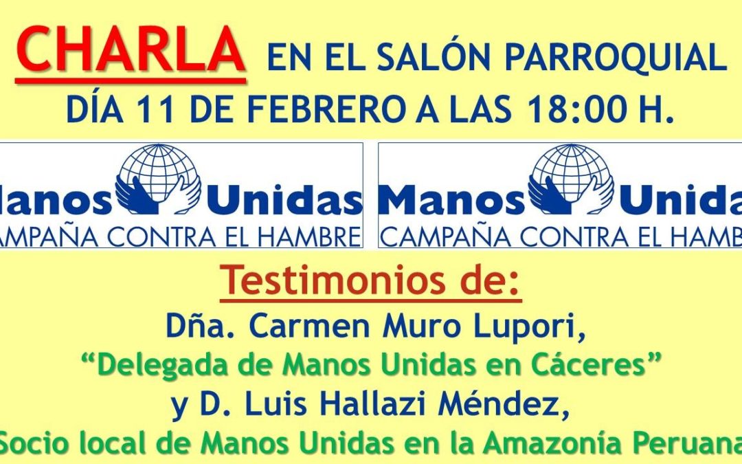Testimonio de Manos Unidas en la parroquia de Torrejoncillo