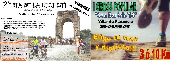 II Día de la Bici y I Cross popular «Ruta Vía de la Plata» Villar de Plasencia