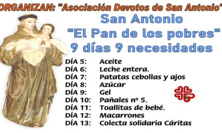 El pan de los pobres: nueve días , nueve necesidades